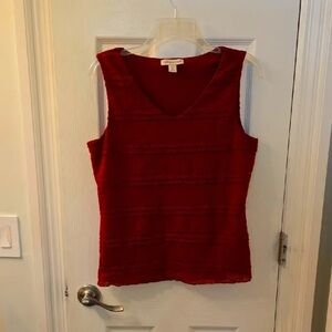 Coldwater Creek Vivid Red Sleeveless Top